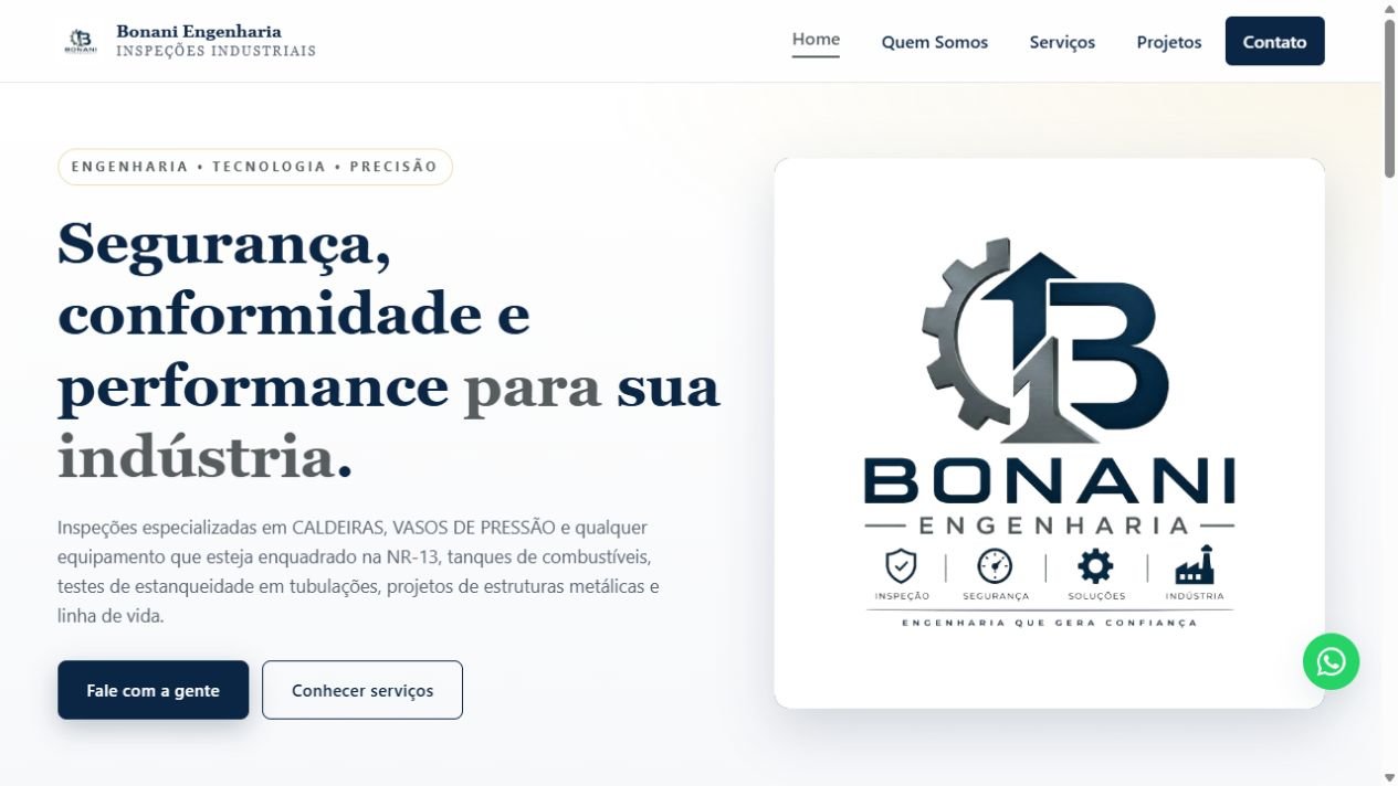 Site da Bonani Engenharia