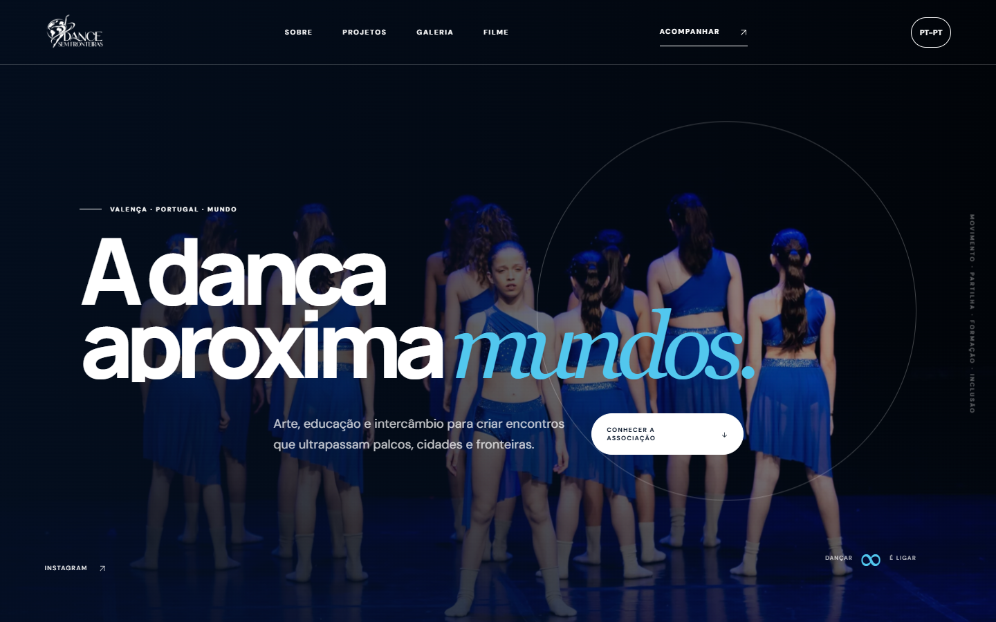 Página inicial de Dance Sem Fronteiras